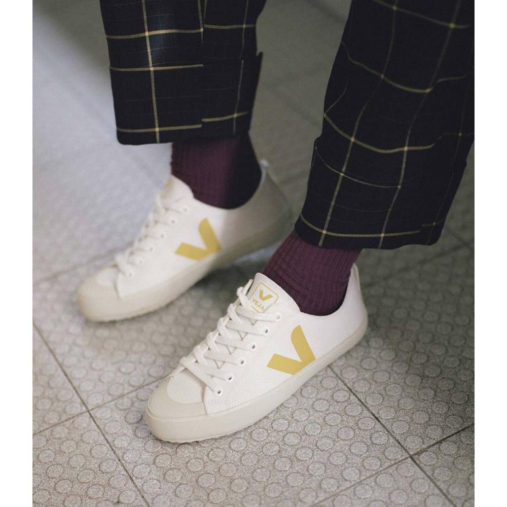 Veja NOVA CANVAS Sko Dame White/Yellow | NO 477RVD